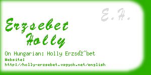 erzsebet holly business card
